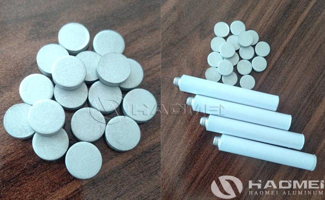 concave aluminum slug for collapsible tubes