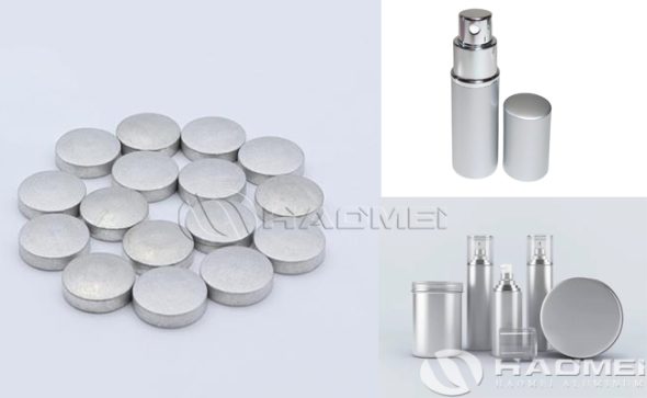 Aluminum slugs for cosmetic containers